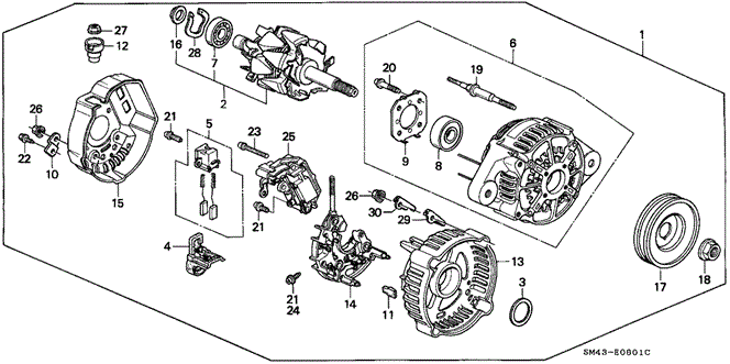 1992 Honda ACCORD SEDAN DX NUT-WASHER (5MM) - (90231PD1014) 1992 Honda ACCORD SEDAN DX NUT-WASHER (5MM) - (90231PD1014)