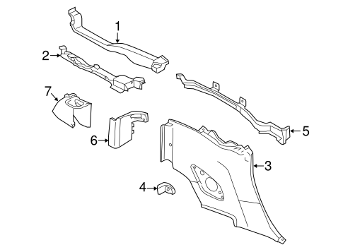 911 INTERIOR TRIM - QUARTER PANELS