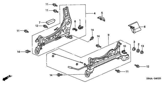 INTERIOR / BUMPER/FRONT SEAT COMPONENTS (R.) (MANUAL SEAT) for 2002 Honda ACCORD SEDAN #1