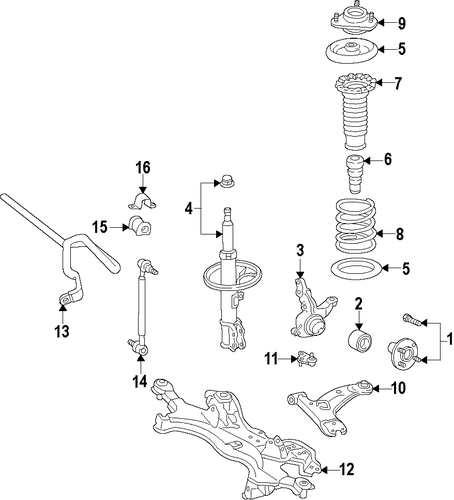 FRONT SUSPENSION/SUSPENSION COMPONENTS for 2014 Toyota Corolla #2