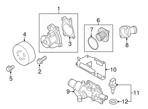 Cooling System/Water Pump for 2014 Nissan Versa #1