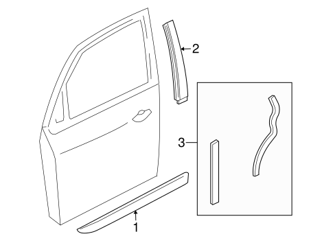 Body/Exterior Trim - Door for 2000 Ford Focus #1