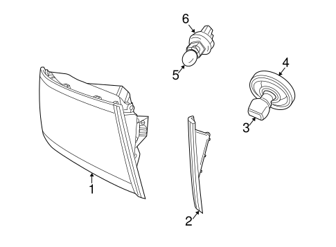 Headlamp Components for 2011 Ram Dakota #0