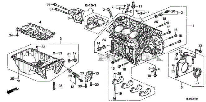 Engine/Cylinder Block - Oil Pan (V6) for 2012 Honda ACCORD COUPE #1