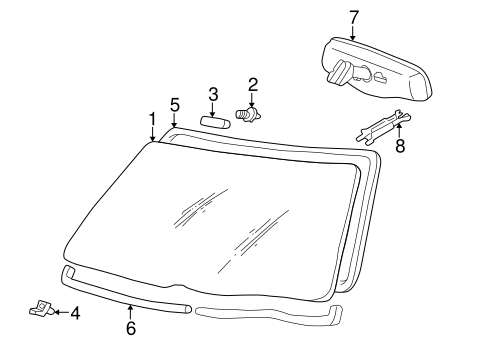 BODY/GLASS - WINDSHIELD for 2000 Toyota Solara #1