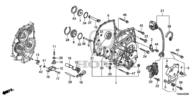Transmission - Automatic/AT Left Side Cover (L4) for 2012 Honda ACCORD SEDAN #1