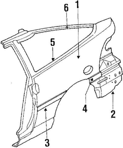 Glass & Hardware for 1990 Ford Probe #0