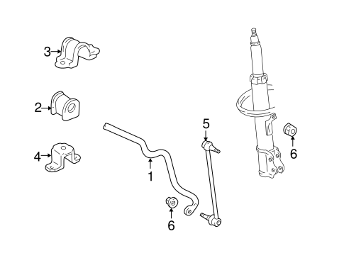 FRONT SUSPENSION/STABILIZER BAR & COMPONENTS for 2004 Toyota Highlander #1