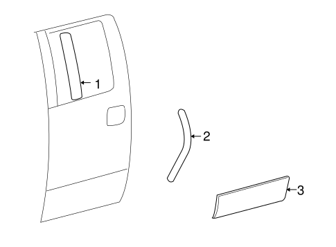 Mark LT EXTERIOR TRIM - REAR DOOR
