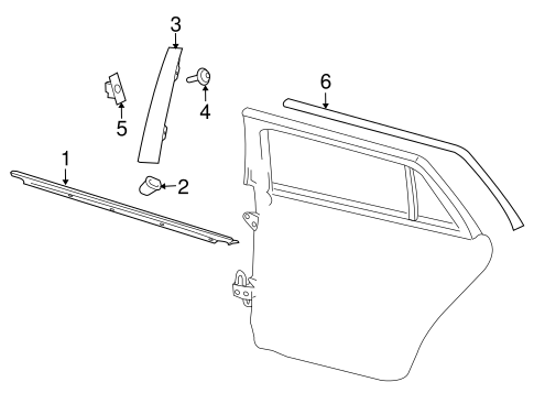 Exterior Trim - Rear Door for 2013 Volkswagen Jetta #0