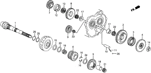 TRANSMISSION - AUTOMATIC/AT COUNTERSHAFT 2WD for 1988 Honda CIVIC 5-DOOR #1
