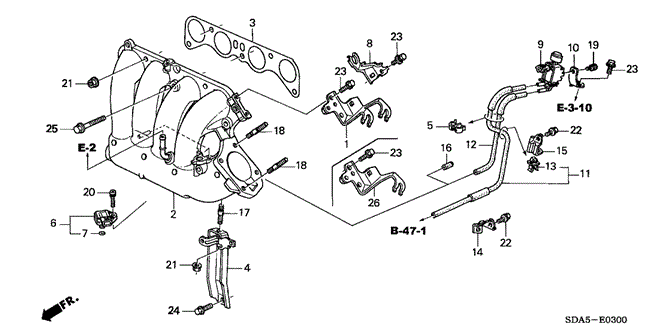 ENGINE/INTAKE MANIFOLD (L4) (-'05) for 2004 Honda ACCORD SEDAN #1