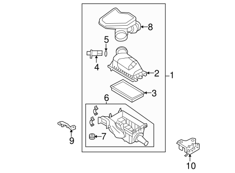 Engine/Air Intake for 2007 Ford Edge #1