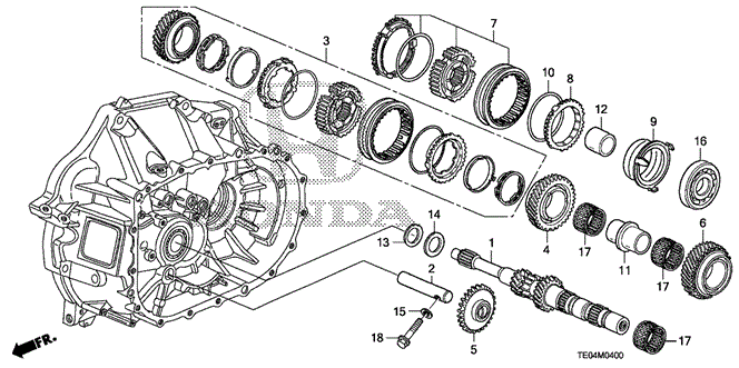 Transmission - Manual/MT Mainshaft (L4) for 2010 Honda ACCORD COUPE #1
