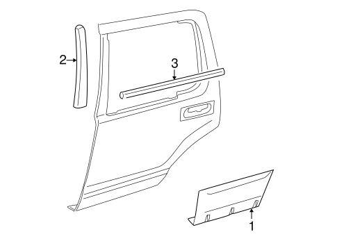 Mountaineer EXTERIOR TRIM - REAR DOOR