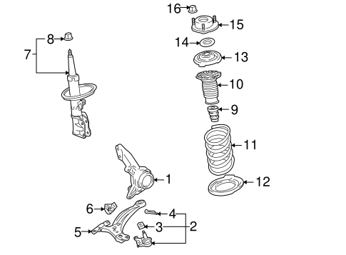FRONT SUSPENSION/SUSPENSION COMPONENTS for 2012 Toyota Highlander #2