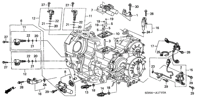 Transmission - Automatic/AT Sensor - Solenoid (V6) for 2003 Honda ACCORD COUPE #1