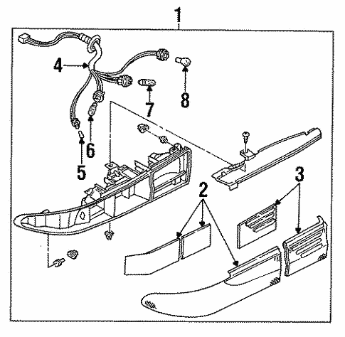 Combination Lamps for 1993 Ford Probe #0