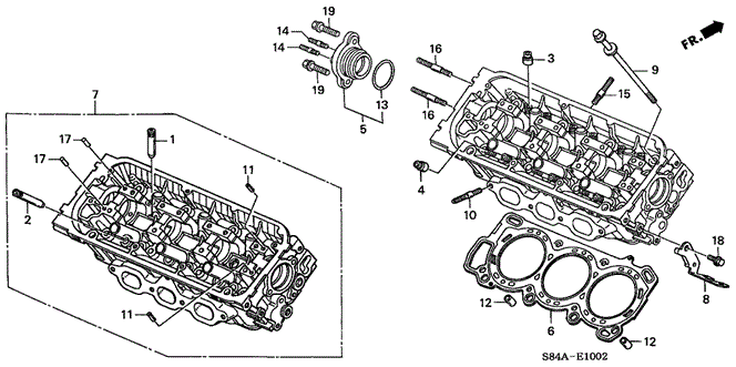 ENGINE/REAR CYLINDER HEAD (V6) for 2002 Honda ACCORD SEDAN #1