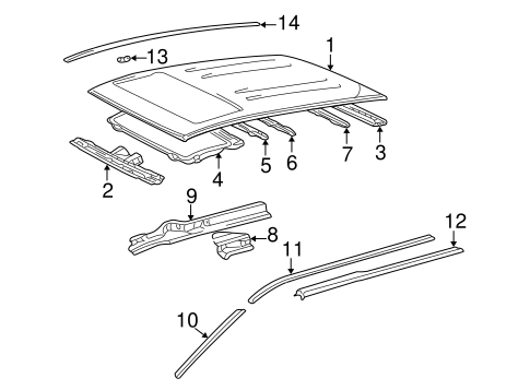 BODY/EXTERIOR TRIM - ROOF for 2001 Toyota Sienna #1