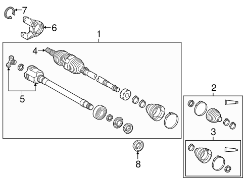 FRONT SUSPENSION/DRIVE AXLES for 2015 Toyota Camry #1