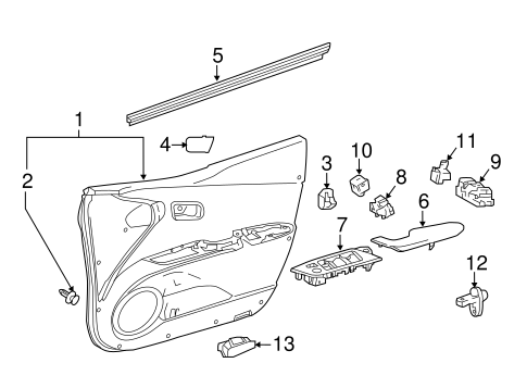 BODY/INTERIOR TRIM - FRONT DOOR for 2016 Toyota Prius #1