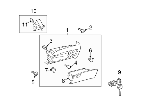 BODY/GLOVE BOX for 2013 Toyota Venza #1