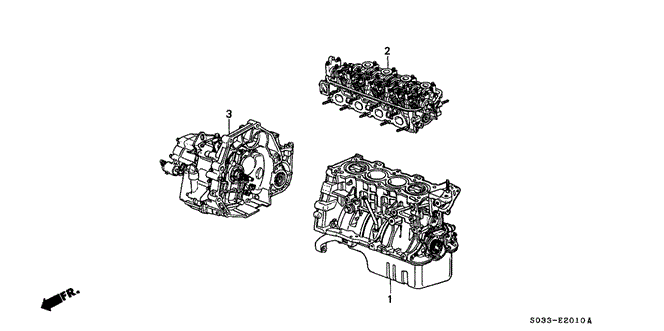 ENGINE/ENGINE ASSY. - TRANSMISSION ASSY. for 1996 Honda CIVIC HATCHBACK #1