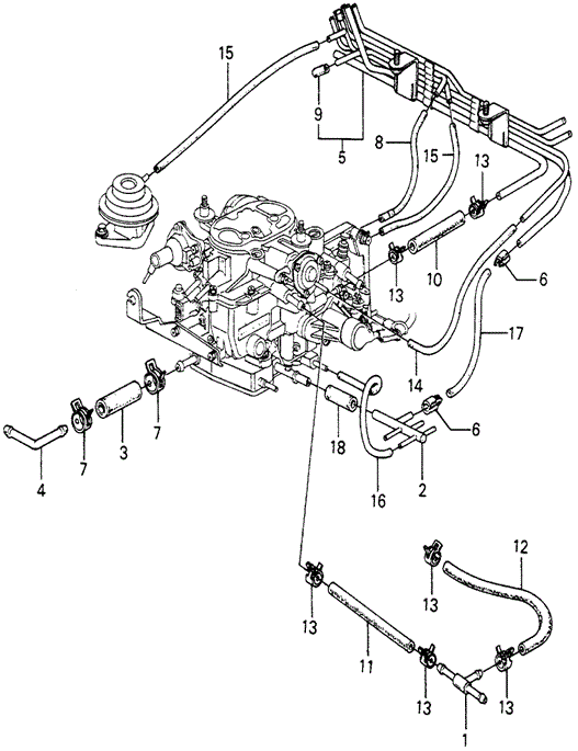 ENGINE/FUEL TUBING (3) for 1980 Honda CIVIC HATCHBACK #1