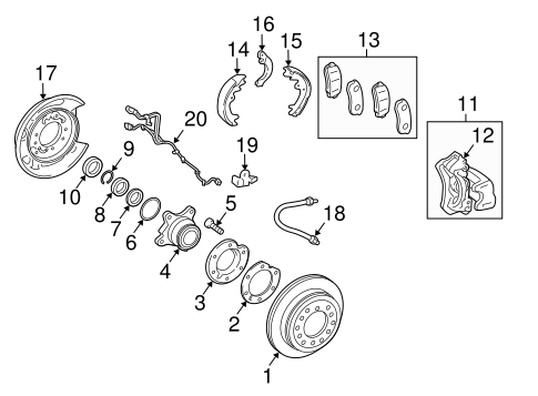 BRAKES/BRAKE COMPONENTS for 2011 Toyota 4Runner #1