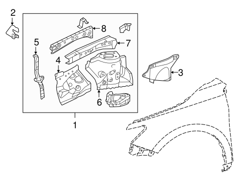 BODY/STRUCTURAL COMPONENTS & RAILS for 2016 Toyota Camry #1