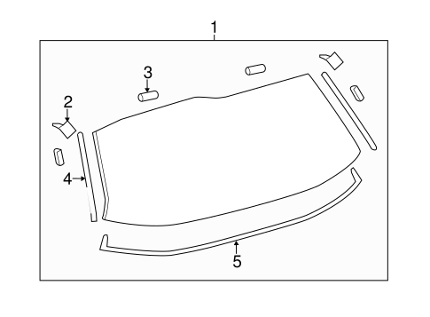 BODY/GLASS - LIFT GATE for 2012 Toyota Sienna #1