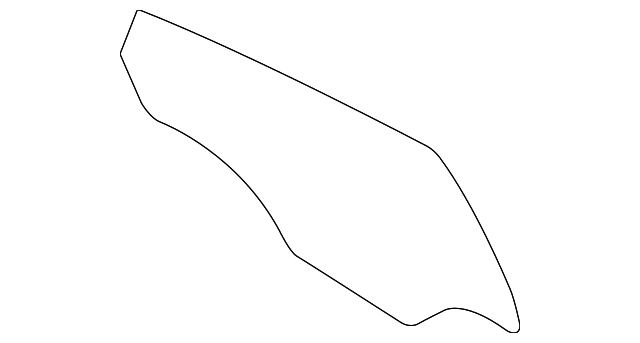 BE8Z-5825713-A Деталь DOOR GLASS, LEFT