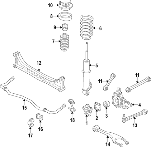 Rear Suspension for 2017 Porsche 911 #5