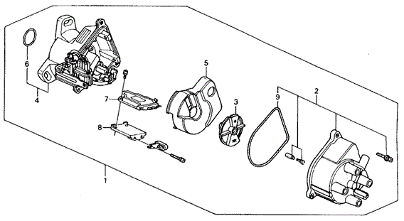 ENGINE/DISTRIBUTOR ('92-'93) (TEC) for 1993 Honda ACCORD COUPE #1