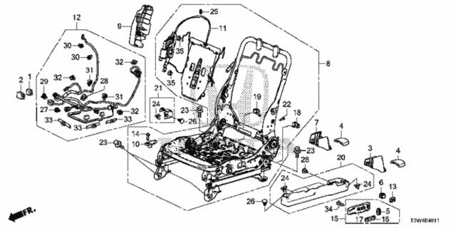 Front Seat Components (L.) (Tachi-S) for 2015 Honda Accord #0