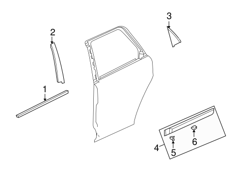 Vue EXTERIOR TRIM - REAR DOOR