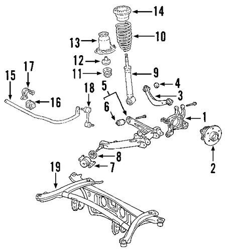 REAR SUSPENSION/REAR SUSPENSION for 2004 Toyota Matrix #4