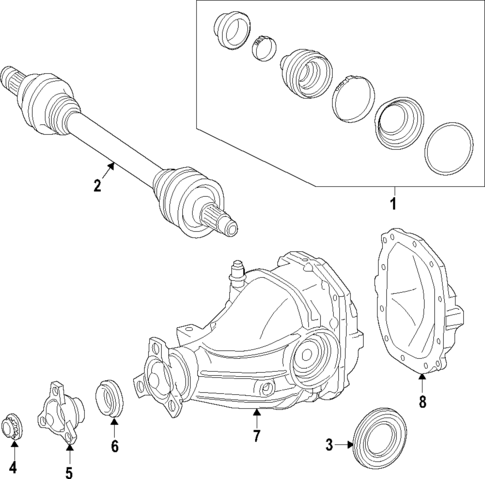 Rear Axle for 2019 Mercedes-Benz E 450 #1