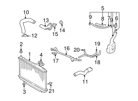COOLING SYSTEM/RADIATOR & COMPONENTS for 2004 Toyota RAV4 #1