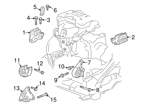 Engine/Engine & Trans Mounting for 2019 GMC Acadia #2
