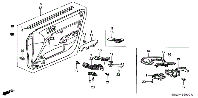 Interior/Bumper/Front Door Lining for 2003 Honda CIVIC SEDAN #1