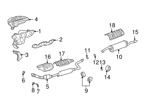 EXHAUST SYSTEM/EXHAUST MANIFOLD for 2004 Scion xA #1