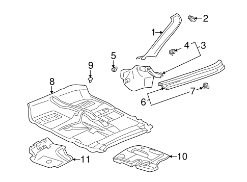 BODY/INTERIOR TRIM - PILLARS for 2000 Toyota MR2 Spyder #1