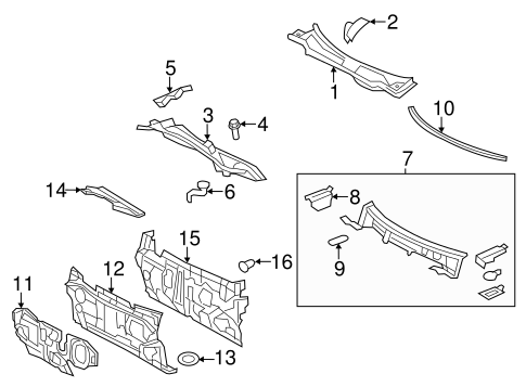 BODY/COWL for 2012 Toyota Camry #1