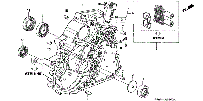 Transmission - Automatic/AT Torque Converter Housing for 2001 Honda CIVIC SEDAN #1