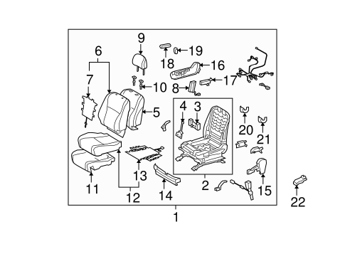 ELECTRICAL/POWER SEATS for 2008 Toyota Highlander #1
