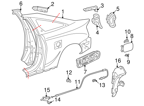 BODY/FUEL DOOR for 2000 Toyota Celica #1