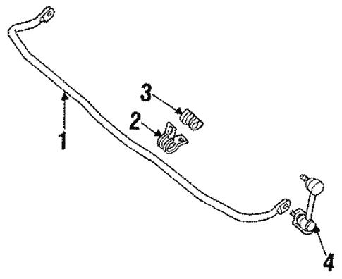 Stabilizer Bar & Components for 1993 Ford Probe #0