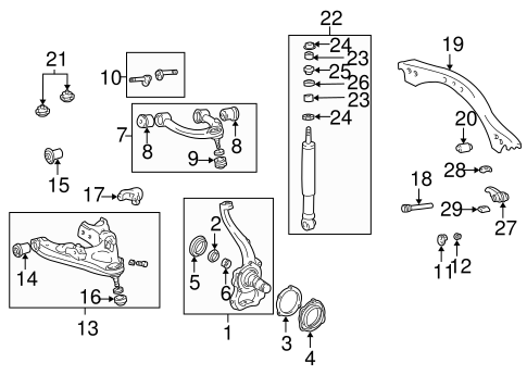 FRONT SUSPENSION/SUSPENSION COMPONENTS for 2004 Toyota Land Cruiser #1